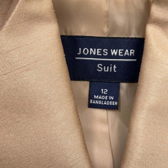 Jones Wear Skirt Suit Women 12 Gold Shimmer Button Party Formal Wedding‎ Church - Picture 4 of 16